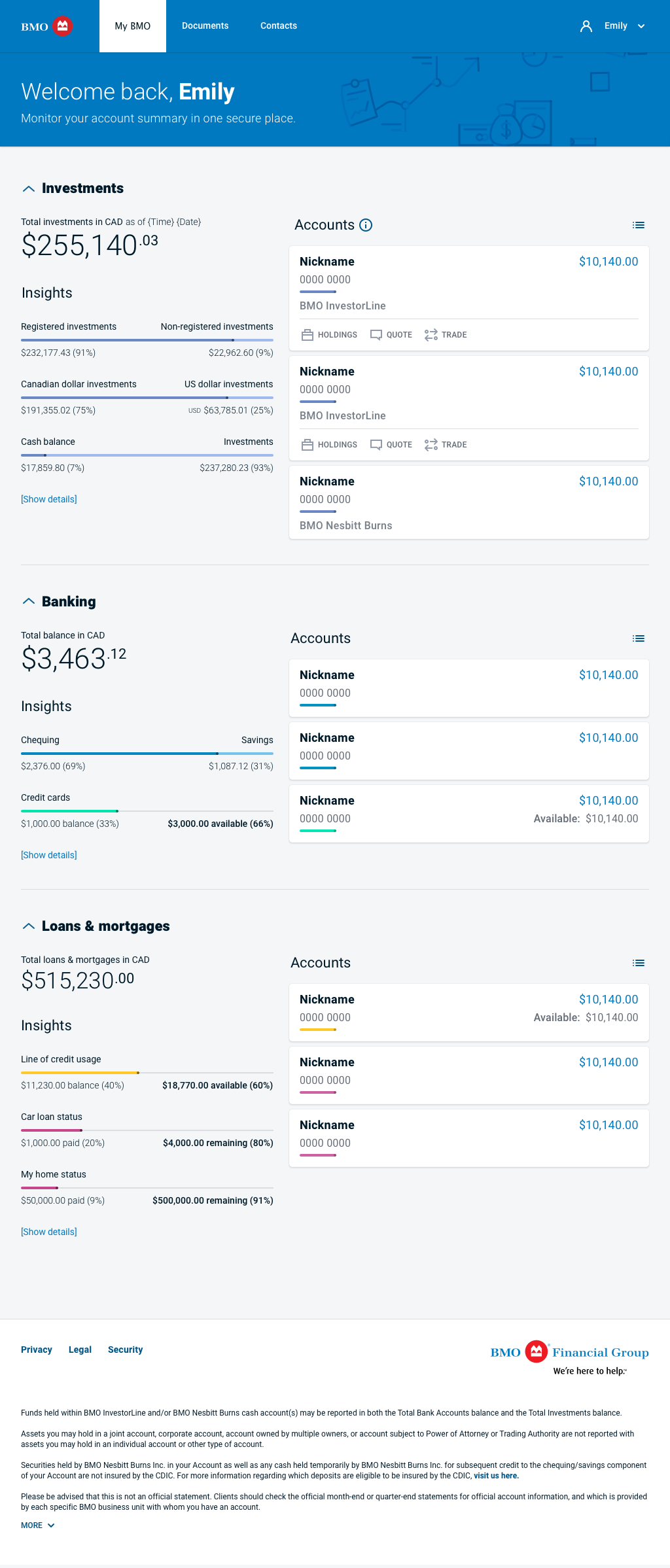 bmo dashboard