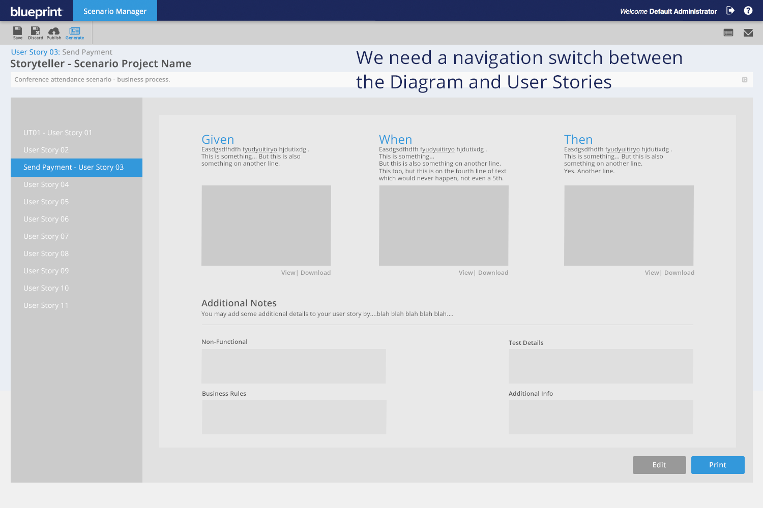 sample wireframe