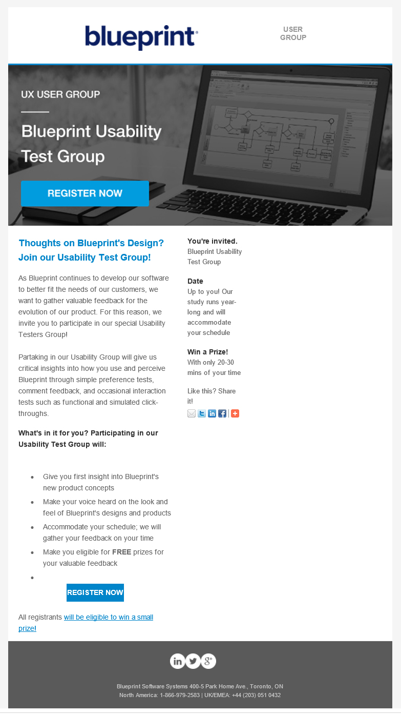 user testing email