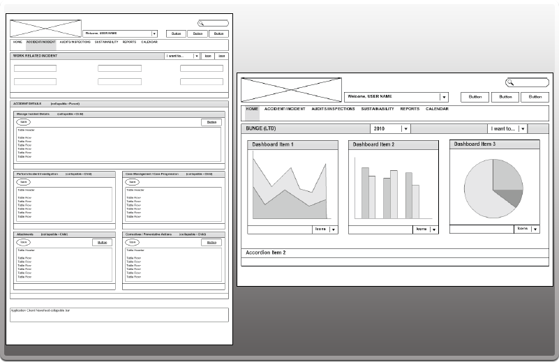basic wireframes