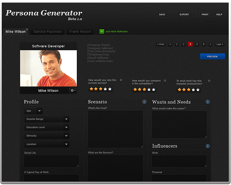 basic wireframes